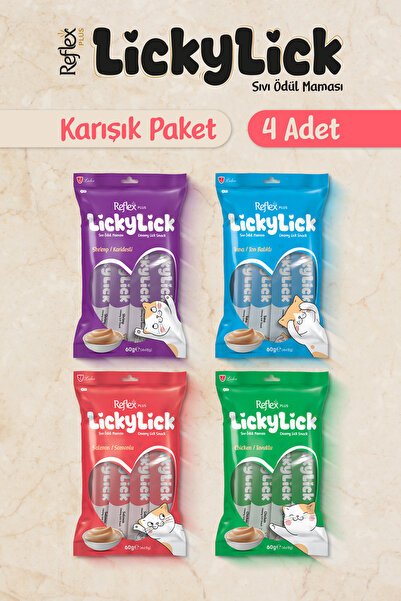 Reflex Plus Lickylick Sıvı Ödül 4'lü Karışık Paket