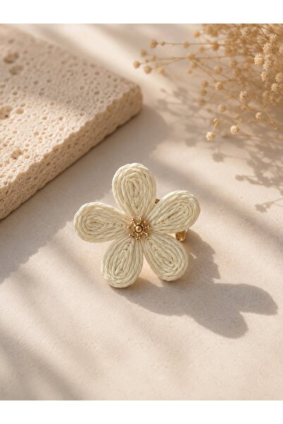 Ezoria Design Wicker Rope Flower Earrings