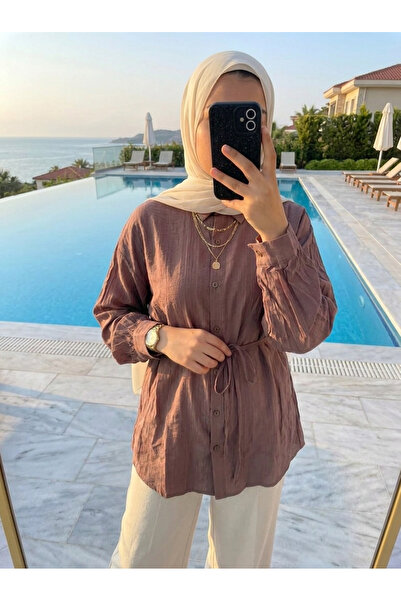 Kirazca Butik Women's Belted Summer Hijab Tunic