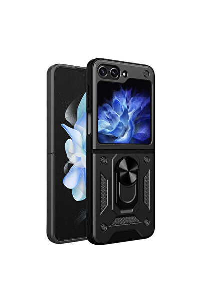 Techsuit Case for Samsung Galaxy Z Flip5, CamShield Series, blue - black