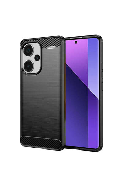 Techsuit Case for Xiaomi Redmi Note 13 Pro+ 5G, Carbon Silicone, blue - black