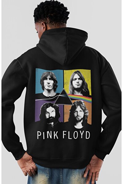 SEVBANO Pink Floyd Music Group Back Printed Unisex Oversize Combed Cotton Hoodie
