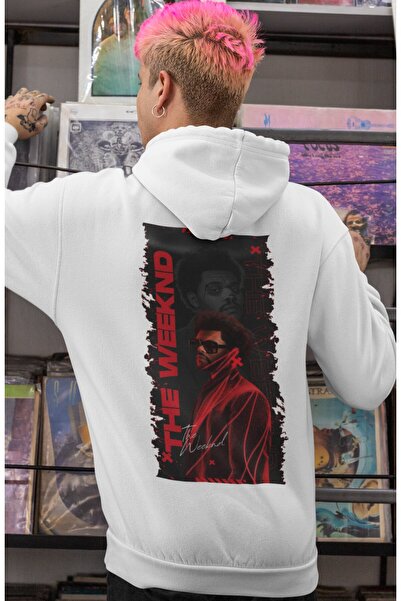 SEVBANO The Weeknd Ράπερ Τραγουδιστής με στάμπα στην πλάτη Unisex Oversize Χτ...