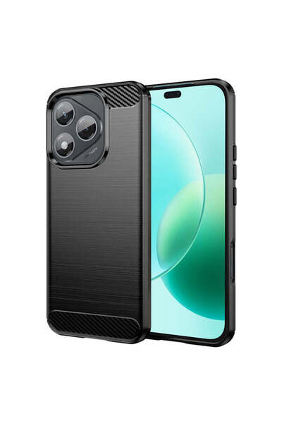 Techsuit Case for Honor 400 Lite, Carbon Silicone, blue - black