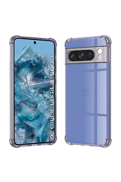 Techsuit Калъф за Google Pixel 8 Pro, Удароустойчив прозрачен силиконов, опуш...