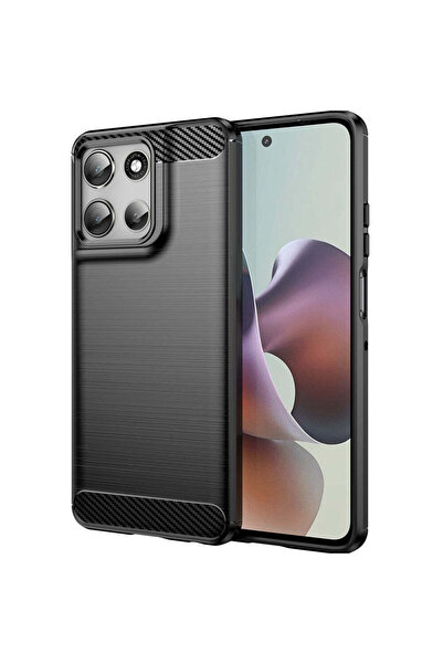 Techsuit Husă pentru Motorola Moto G56, Silicon Carbon, negru - negru