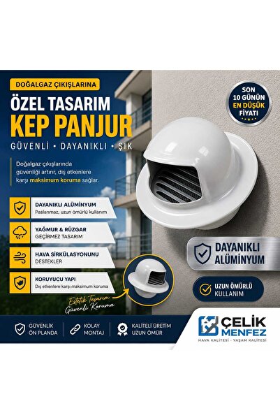 ÇELİK MENFEZ ستائر كيب من الألومنيوم تعمل بالغاز الطبيعي
