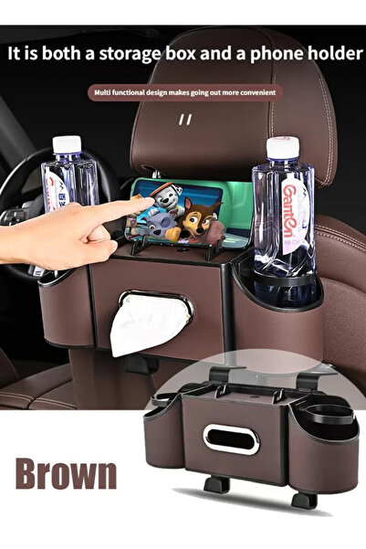 TAPIT 4-in-1 Back Seat Car Organizer Upgraded Multifunctional Car Storage Box...