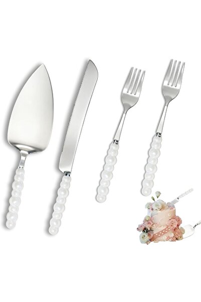 Arabest Wedding Cake Cutting Tool and Server Set,Stainless Steel,Ceramic Pear...