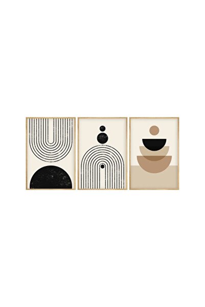 OEM Set Wallxpert de 3 tablouri decorative cu ramă, 3x50x70 cm, ramă din lemn...