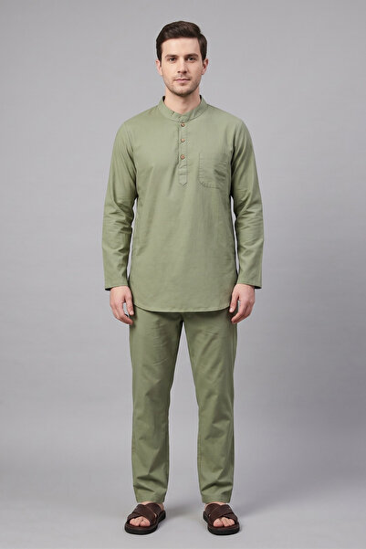 ALVİSTA Men's Hajj Umrah Suit 100% Cotton