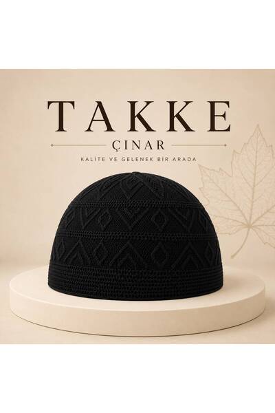 Takke ®Çınar Premium Örme Erkek Namaz Takkesi