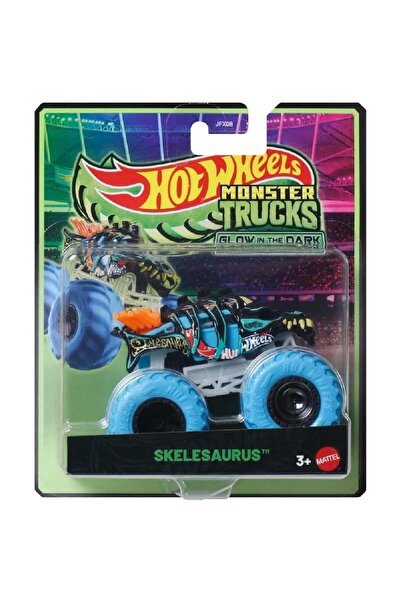 HOT WHEELS Masina Hot Wheels, Monster Truck, Glow In The Dark, Brilha Skelesa...