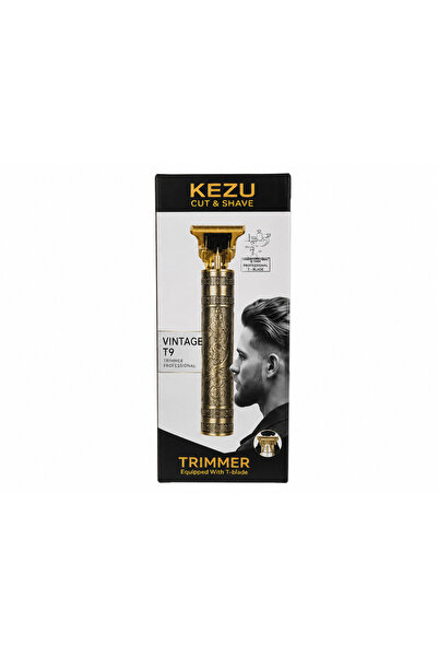 OEM Mașină de tuns și contur profesională KEZU Vintage T9 – Trimmer fără fir,...