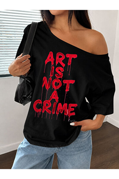 Flood Of Style T-Shirt - Μαύρο - Χαλαρό