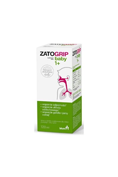 LEKAM Zatogrip Baby 1+, sirop de zmeură, 120 ml