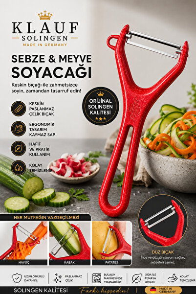 Via Mood Klauf Fruit Vegetable Peeler Stainless Steel Professional Peeler, St...