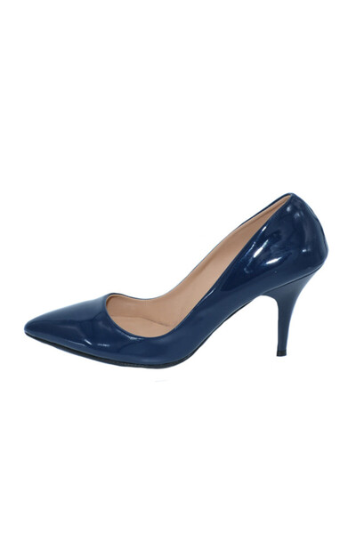 OEM Pantof stiletto, de culoare bleumarin, cu toc cui inalt de 9 cm