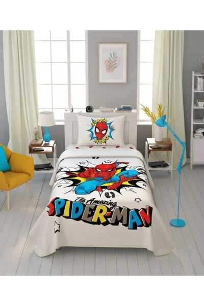 Taç Lisanslı Marvel Spiderman Hero Pike Takımı Tek Kişilik (120x200 Fitted Ça...