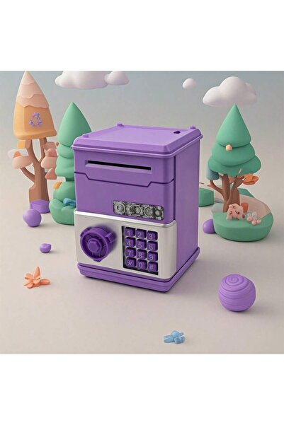 Choice purple Children's mini piggy bank accessible creative piggy bank passw...