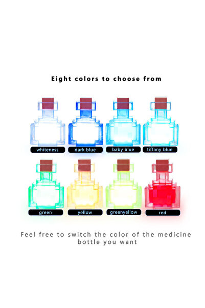 Choice مصباح ليلي على شكل زجاجة مناديل MC بـ 7 ألوان، إضاءة LED متغيرة الألوا...
