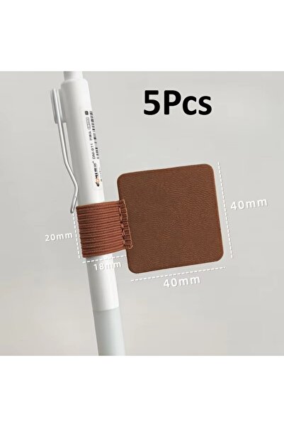Choice13 Brown 5Pcs 1/5Pack Elastic Pen Loop Holder for Notebooks Journals Pl...