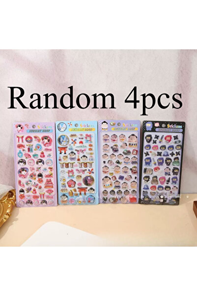 Choice Random 4PCS Kawaii Japanese Sumo Ninja Cartoon 3D Crystal Relief Stick...