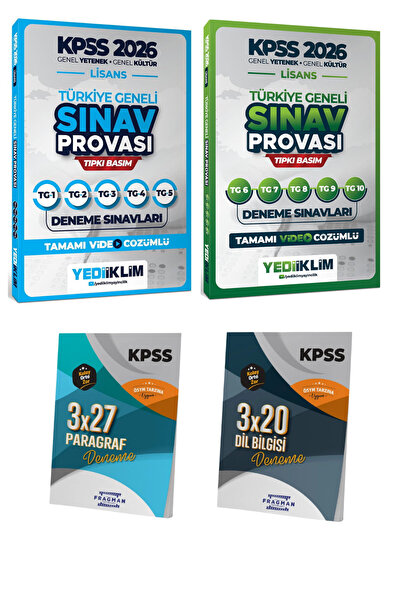 Yediiklim Yayınları KPSS Lisans GY-GK Türkiye Geneli Sınav Provası Tıpkı Bası...