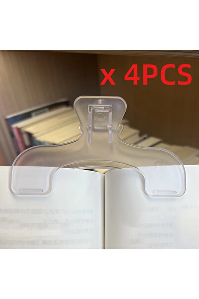 choice2 4PCS Clear Kawaii Book Reading Clip, Transparent Frosted Page Fixer, ...