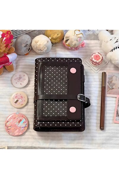Choice A6 Brown shell Korean Dot Grid Notebook Cute A6 Leather Planner DIY Bi...