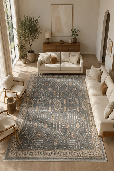 Homefesto Modern Dekoratif Halı – Makinada Yıkanabilir, Kaymaz Taban, İnce Salon Halısı, Mutfak Halısı ve Yolluk