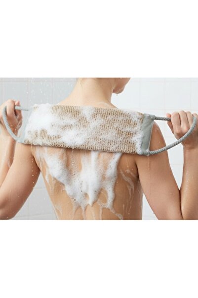 SyaMAG Burete de baie exfoliant, tip curea pentru spate, 54 x 11 cm, iută și ...