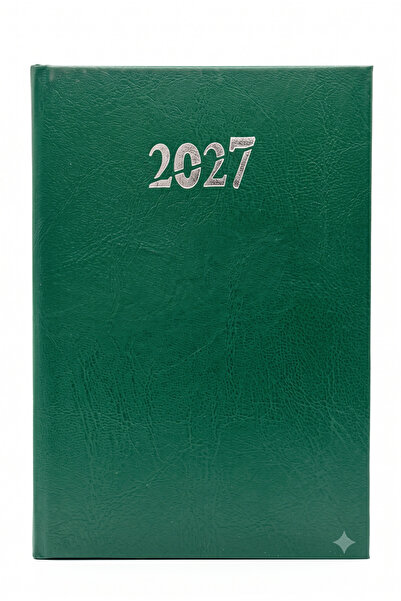 EKM Leather-Bound Eco 2027 Lined Daily Agenda 14X20 (Weekends on One Page)