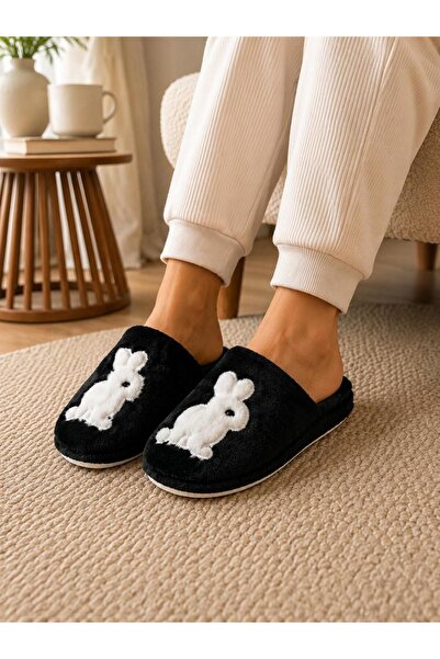 NECO GİYİM Women's Rabbit Patterned House Slippers