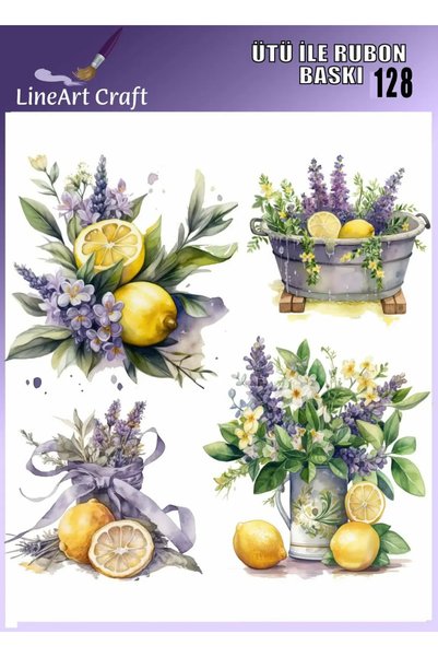 LİNEART Ütü İle Yapışan Rubon transfer R128 30x30cm