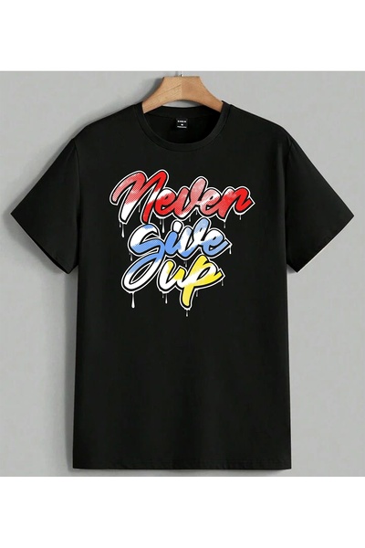 ELFERA Μπλουζάκι Unisex Oversize με ρετρό εκτύπωση και πολύχρωμη τυπογραφία, ...