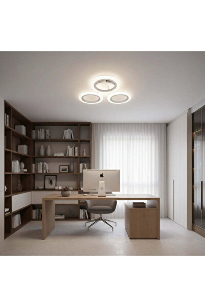 OEM LED полилей CRINA, 24W, 3 кръга, неутрална светлина, бял