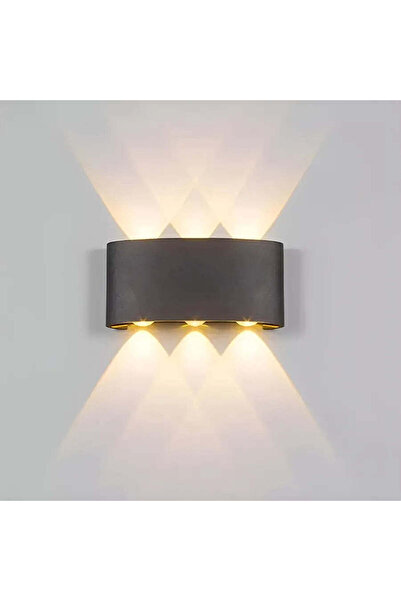 OEM Fantas Outdoor and Indoor LED Wall Lamp, 6 Sources x 1W, IP65, Metallic, ...