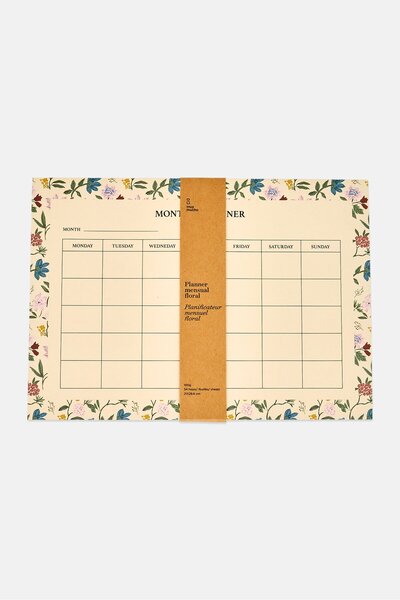 Muy Mucho Floral Design Monthly Calendar, Multicolor