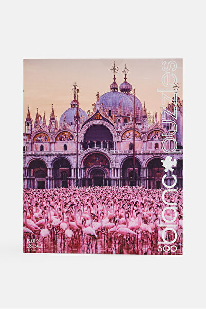 Buffalo Games Kristina Makeeva Pink Flamingo Palace 500 Piece Jigsaw
