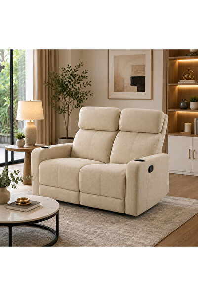 N.zone كنبة استرخاء مزدوجة قابلة للإمالة | Luxury 2-Seater Recliner Sofa – تص...