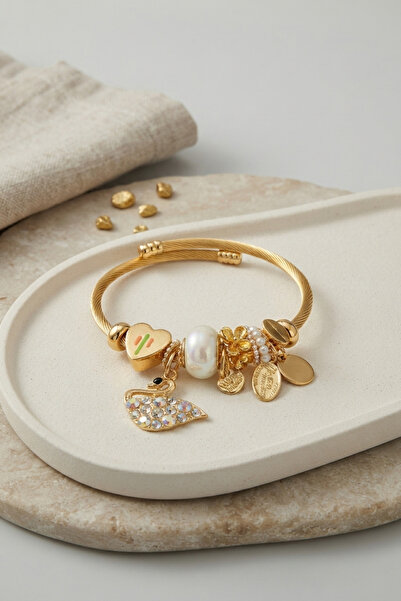 evimdeyokyok Swan Model Charm Bracelet Tj-Bb8719