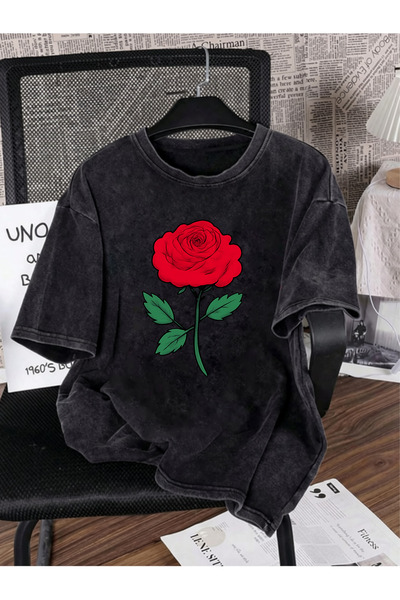 Pink Sky Unisex Oversize Vintage Washed Street Style Μόδα του δρόμου Βαμβακερ...