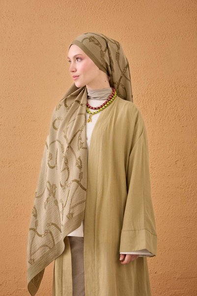 Silk Home Naia Pamuk Şal Halat Haki
