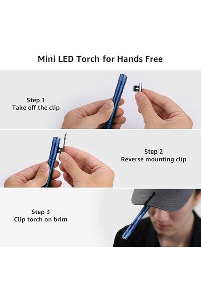 Lighting EVER مصباح يدوي ليبرو، مصباح يدوي صغير، مصباح يدوي LED على شكل قلم، ...