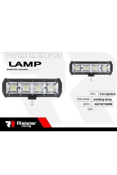 Raistar Προβολέας αυτοκινήτου σε σχήμα μπάρας LED 216 W 44 εκ. 1 τεμάχιο