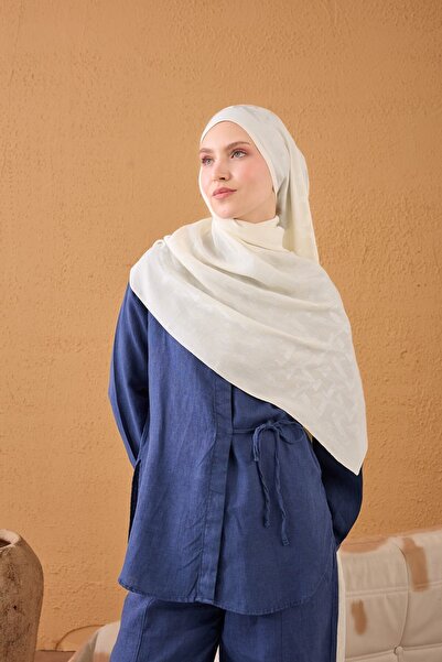 Silk Home Naia Cotton Shawl Elio Ecru