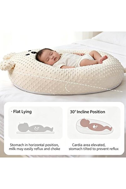 InnoVista Baby Nursing Pillows for Breastfeeding, 30° Inclined Anti-Reflux Ro...