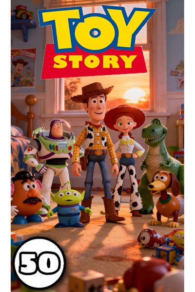 Disney Coloring book, 50 Toy Story illustrations, A4
