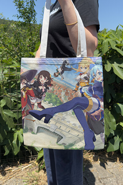 ZipZap Konosuba V2 Summer Winter Double-Sided Canvas Printing Tote Bag Anime Bag